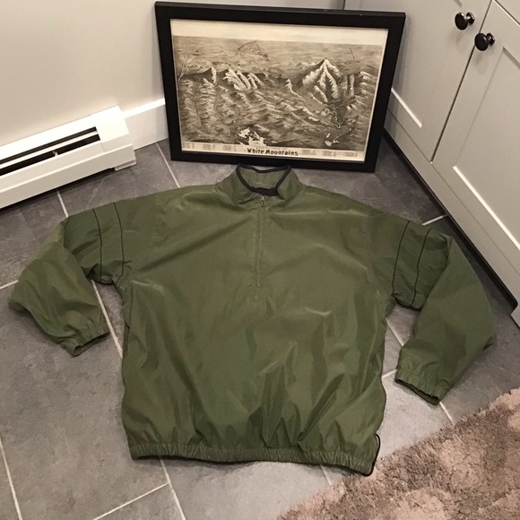 Van Heusen Club Jacket Lightweight Windbreaker Pullover Golf Jacket Green XL - Picture 7 of 11